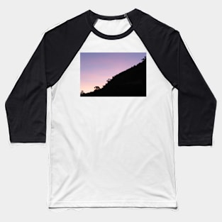 Contrasting scene of silhouette slope of Mount Maunganui Baseball T-Shirt